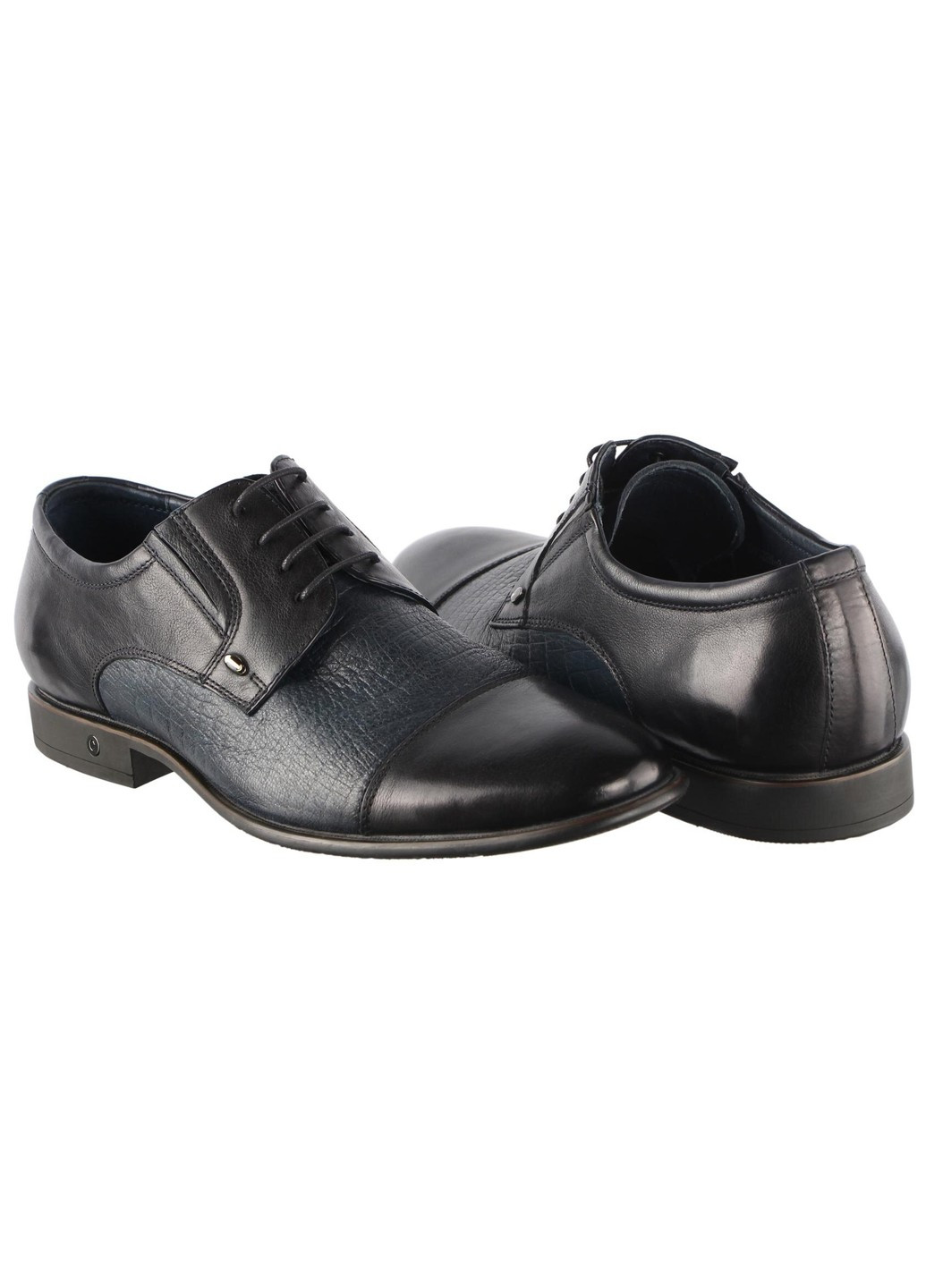 Синие мужские классические туфли 012013 Cosottinni на шнурках
