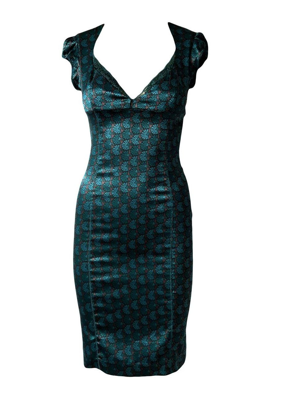 Бірюзова кежуал сукня Miss Sixty з абстрактним візерунком