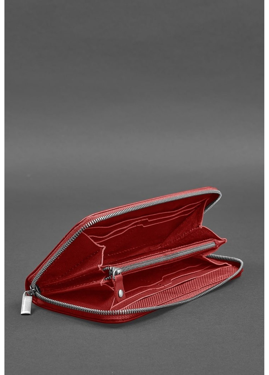 Кожаное мужское портмоне на молнии 6.1 красное BN-PM-6-1-RED BlankNote (263605917)