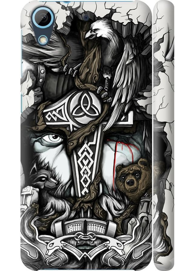 3D пластиковый матовый чехол 'Тату Викинг' для Endorphone HTC Desire 628 Dual Sim (261764912)