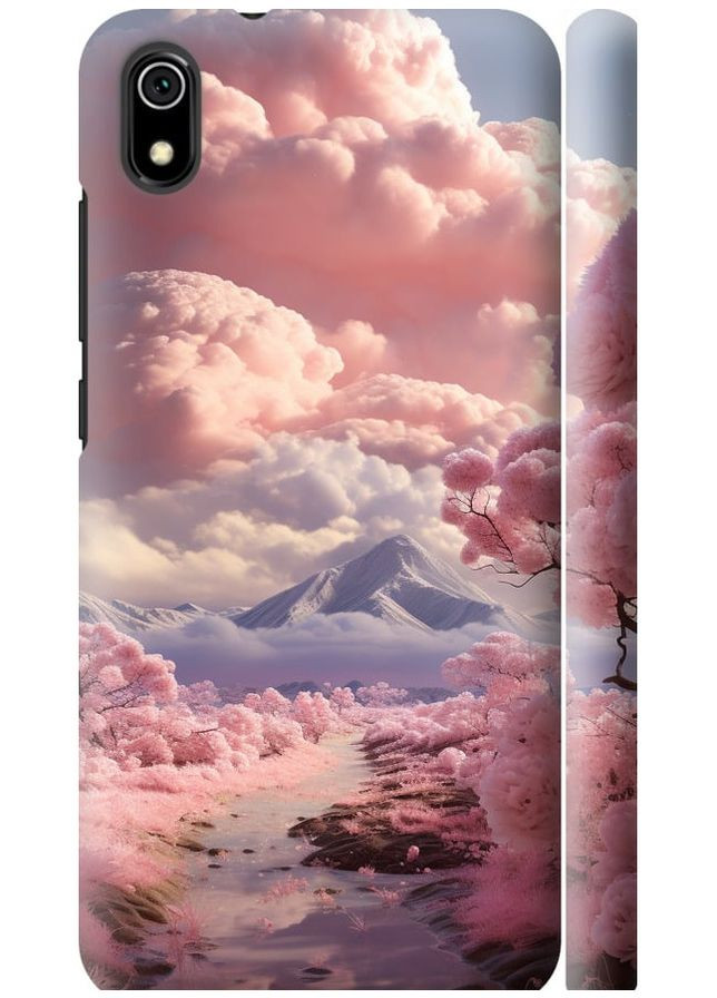 3D пластиковый матовый чехол 'Розовые облака' для Endorphone Xiaomi Redmi 7A (267233945)