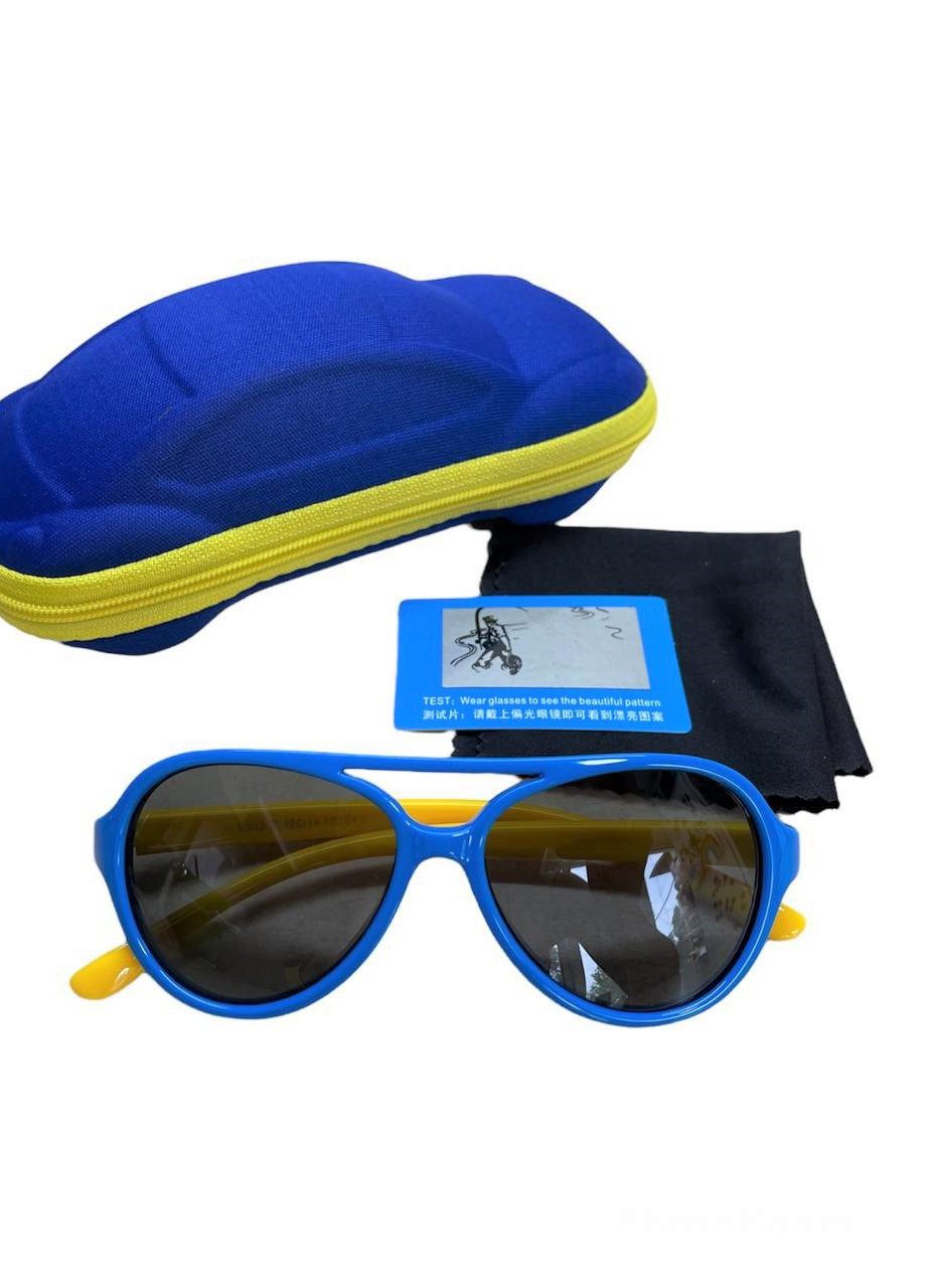 Сонцезахисні окуляри Авіатори поляризаційні UV400 Сине-Жовті No Brand (258403111)