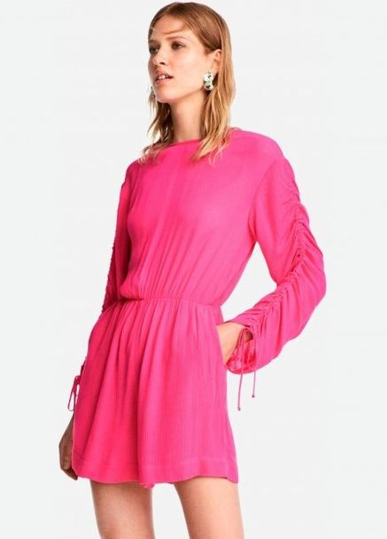 Комбінезон H&M однотонний рожевий кежуал віскоза