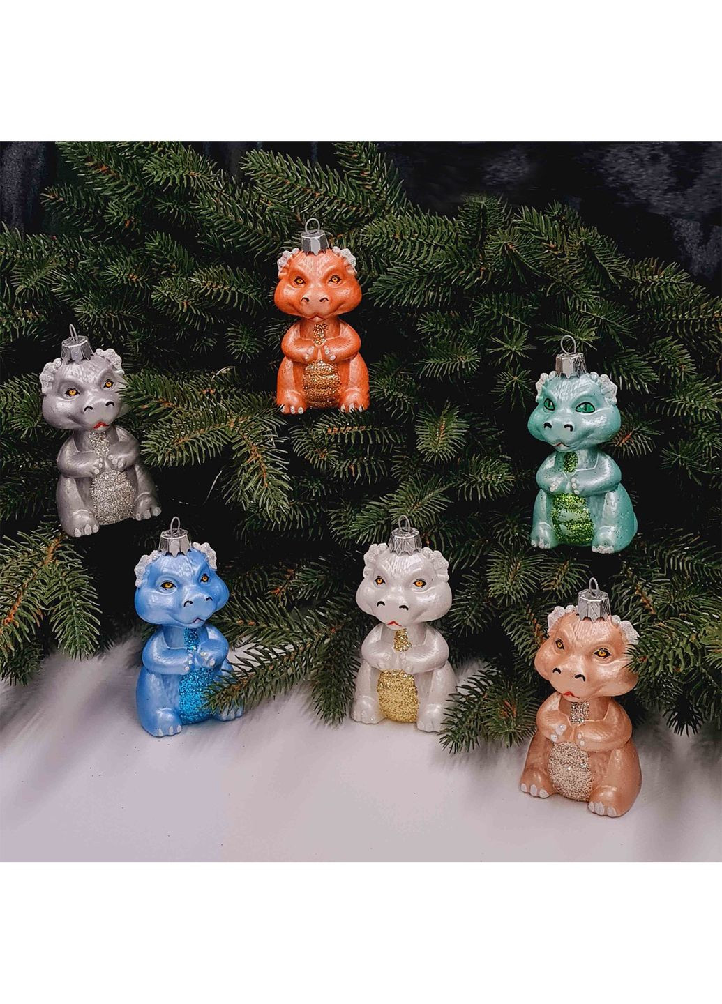 Елочная новогдняя игрушка дракон символ года 9 см Yu Xin (270935474)