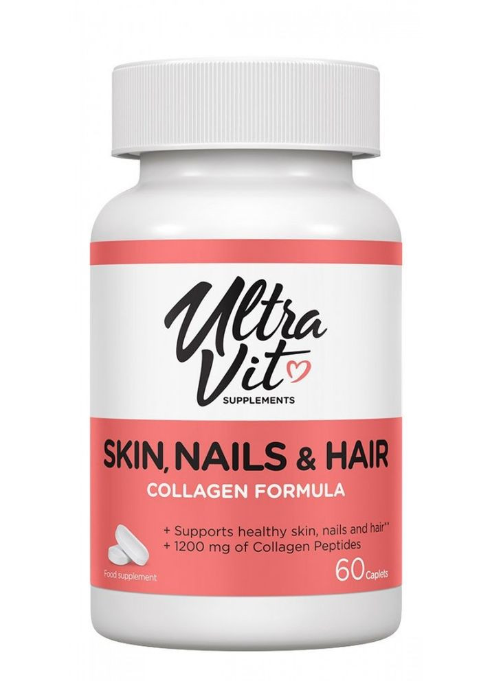 Витамины для волос кожи и ногтей VPLab UltraVit Skin Nails & Hair 60 caplets VPLab Nutrition (261243837)