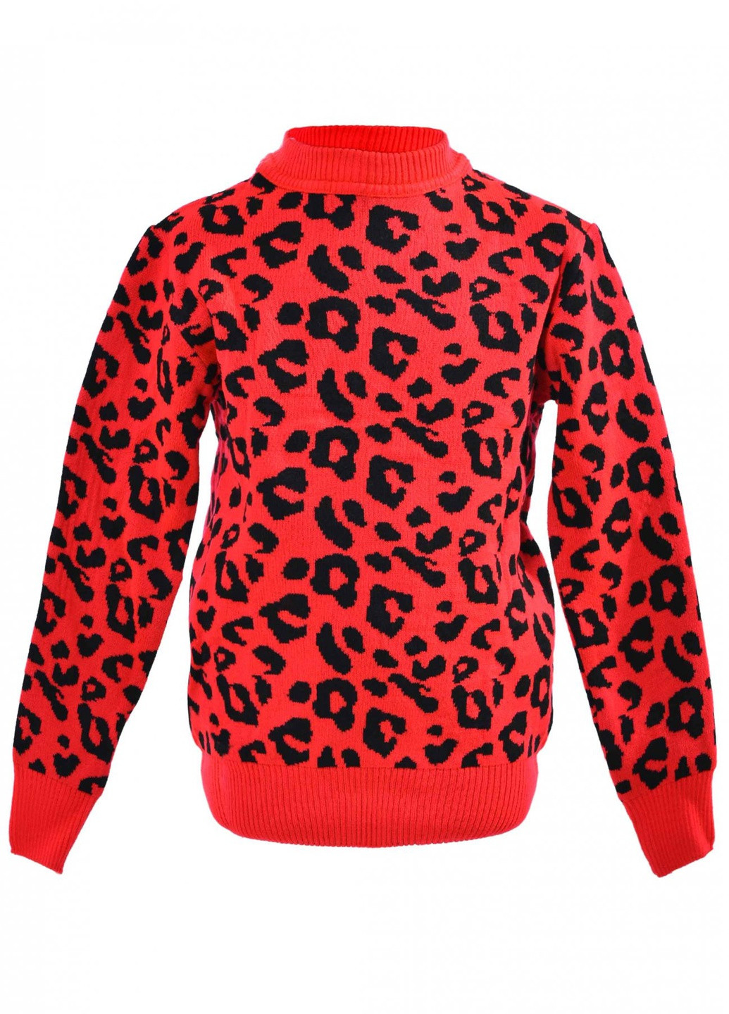 Красный зимний светри светр леопард (леопард)17181-709 Lemanta