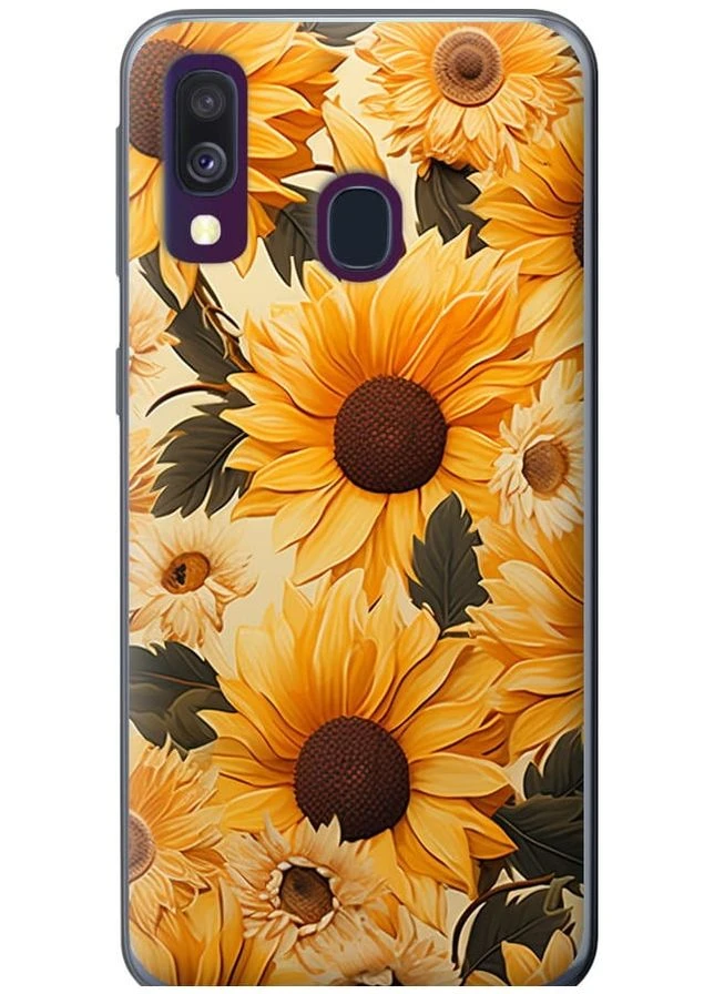 2D пластиковый чехол 'Подсолнухи 2' для Endorphone Samsung Galaxy A40 2019 A405F (267231649)