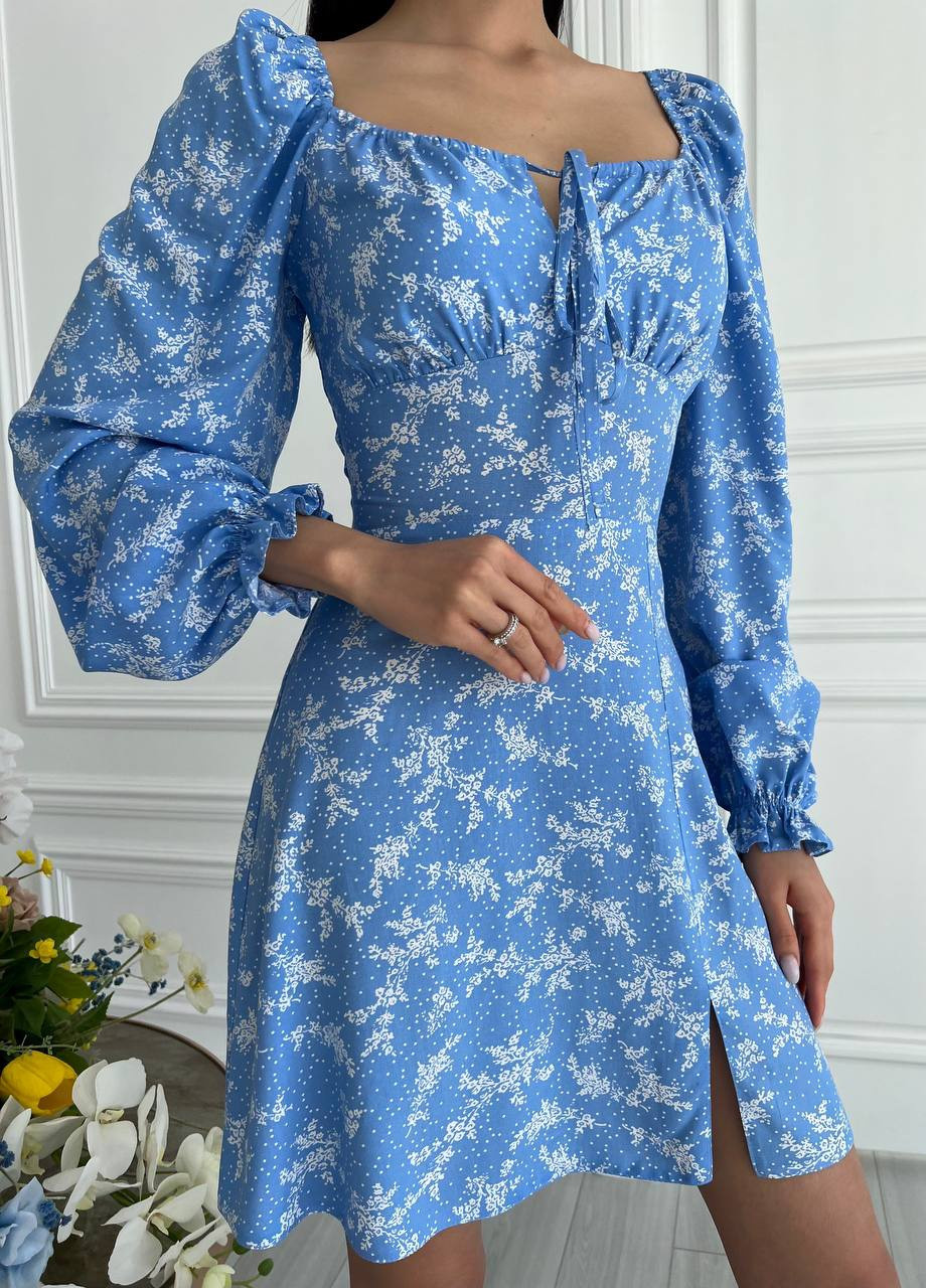Голубое женское летнее платье цвет голубой р.42 437168 New Trend