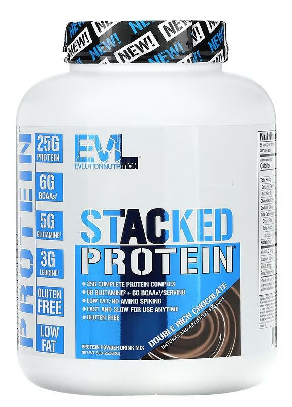 Протеин Stacked Protein 2270 g (Double Rich Chocolate) EVLution Nutrition (265530128)