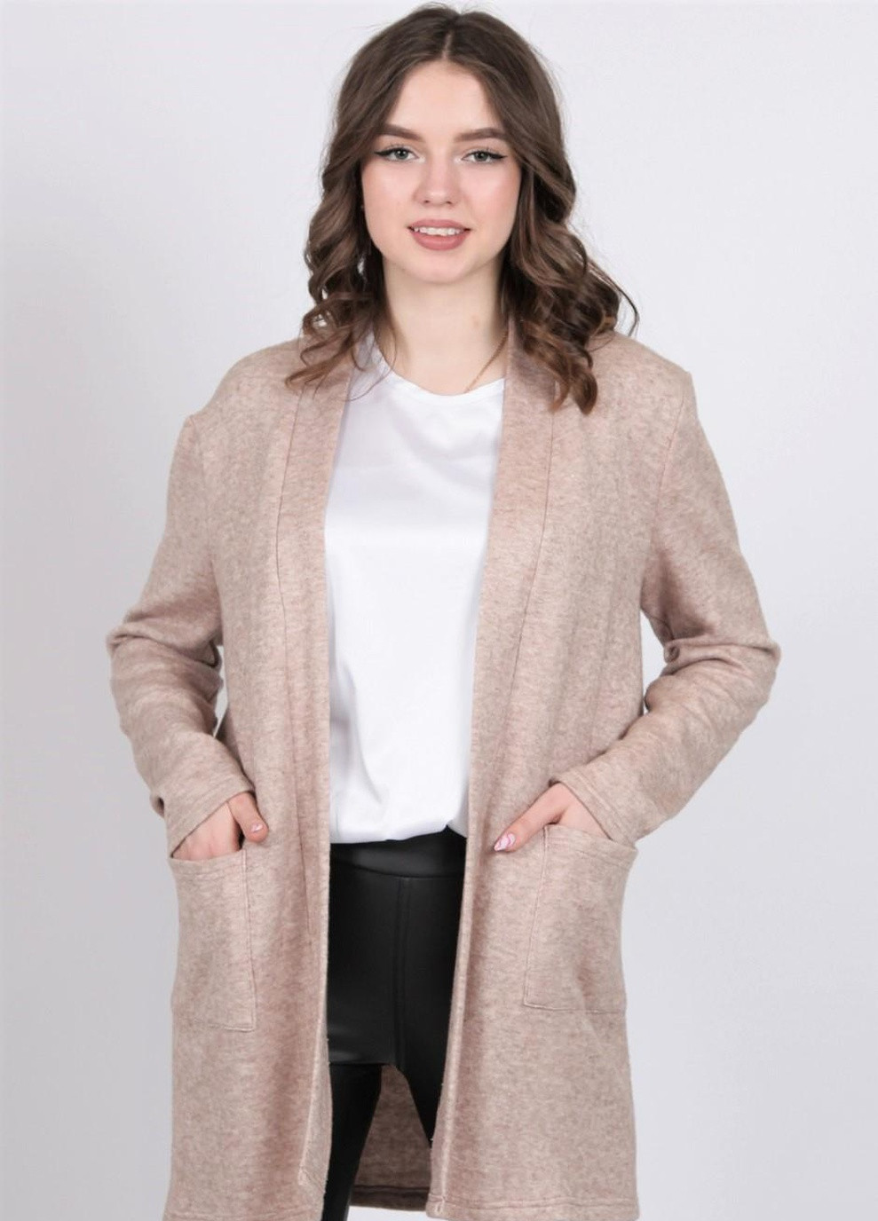 Жакет жіночий 032 ангора двостороння бежевий Актуаль (258780864)