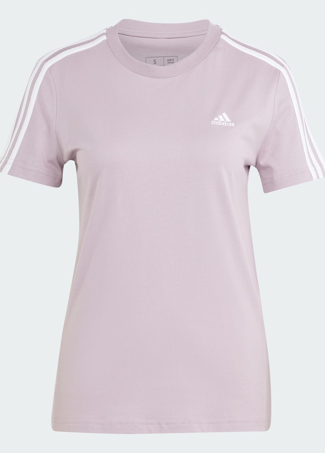 Фіолетова всесезон футболка essentials slim 3-stripes adidas