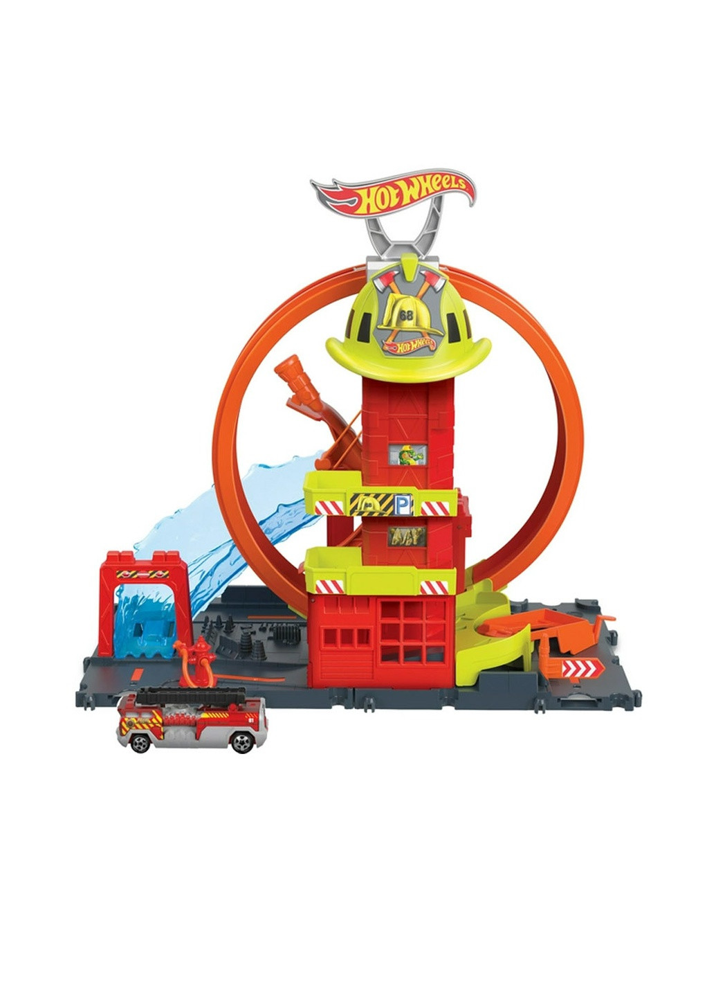 Игровой набор "Супер петля с пожарной станцией" цвет разноцветный ЦБ-00215193 Hot Wheels (259422507)