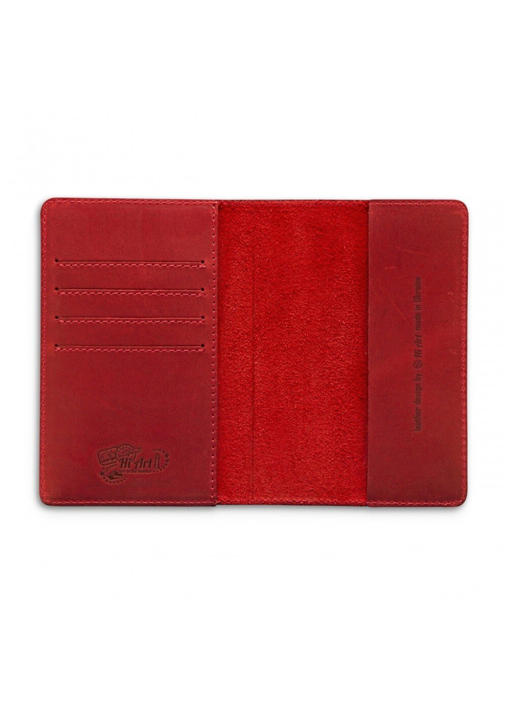 Обложка для паспорта из кожи HiArt PC-02 Let's Go Travel Красный Hi Art (268371143)
