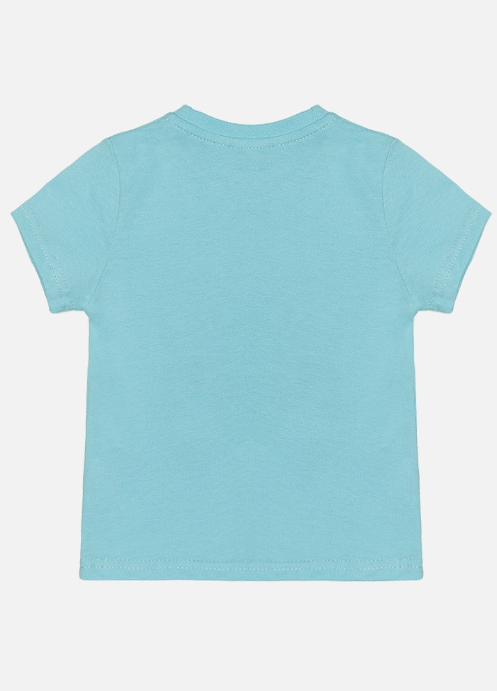 Голубая летняя футболка для мальчика цвет голубой цб-00222292 ALG