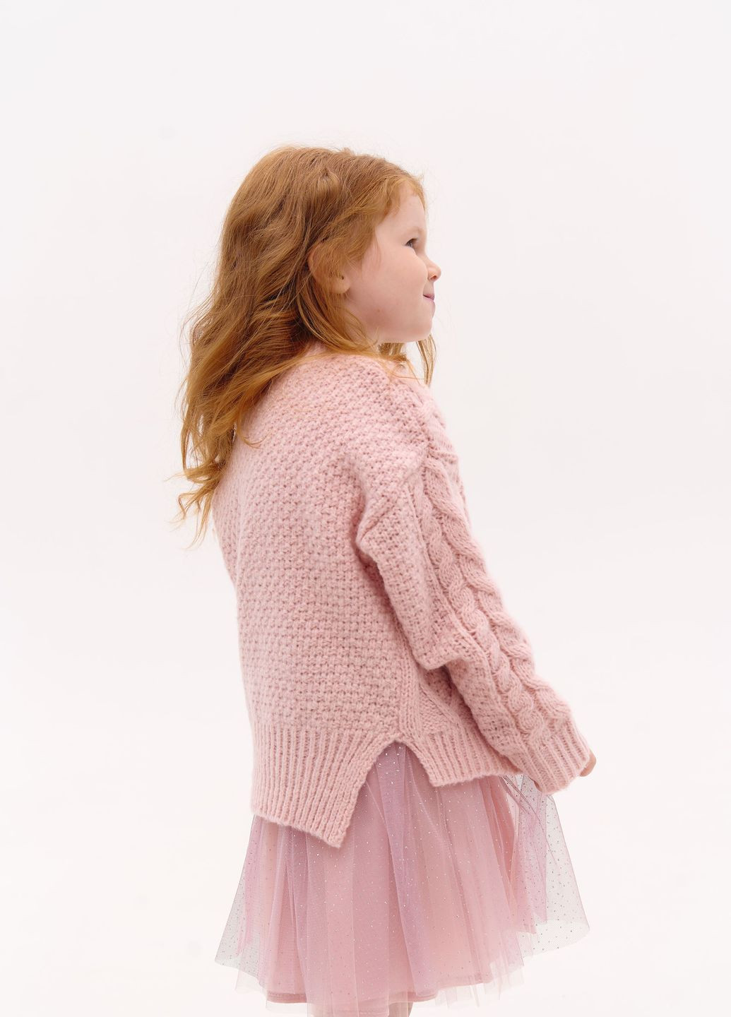 Розовый демисезонный ситер пуловер Yumster