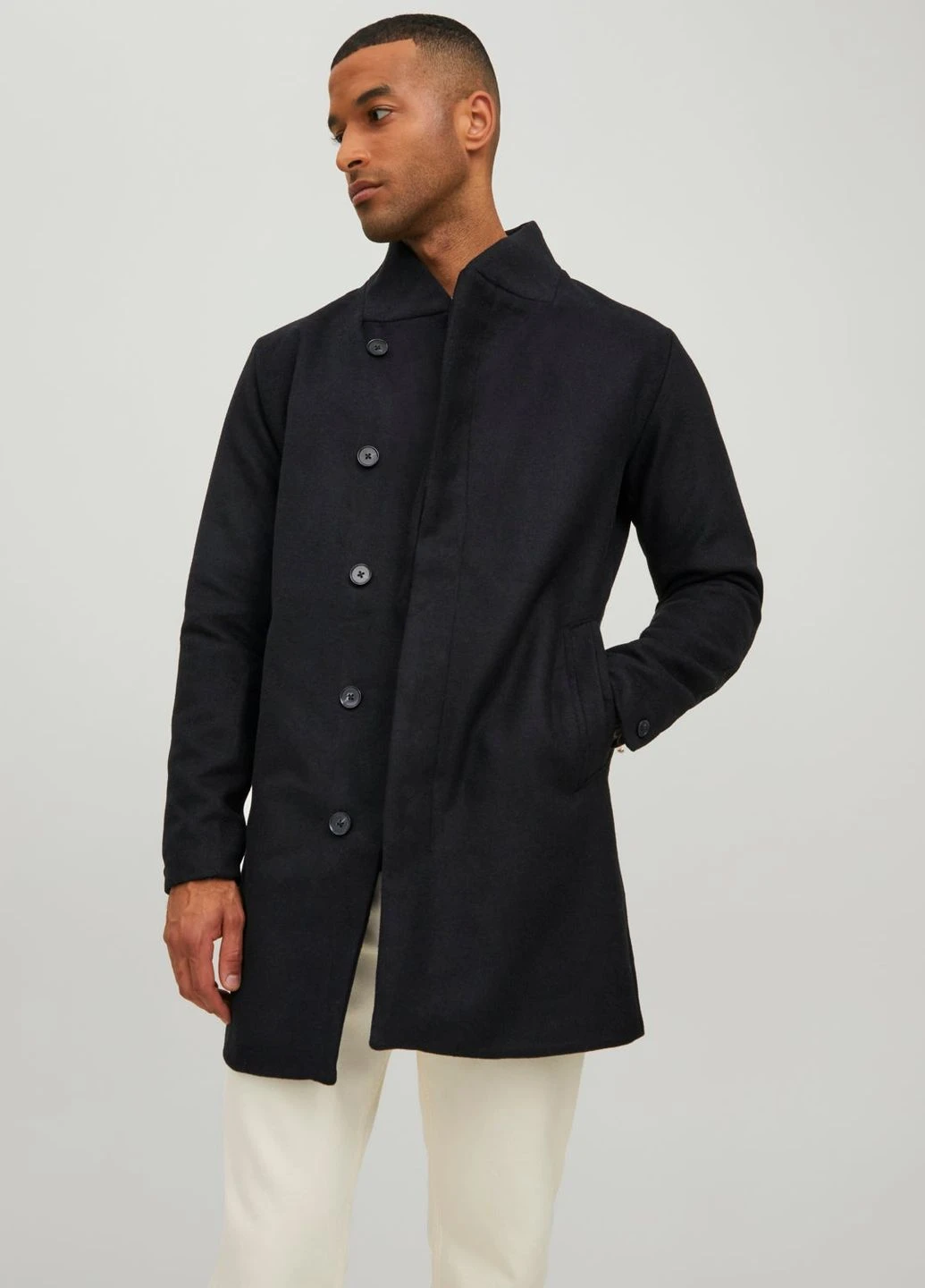 Чорне Пальто демісезон,чорний,JACK&JONES Jack & Jones