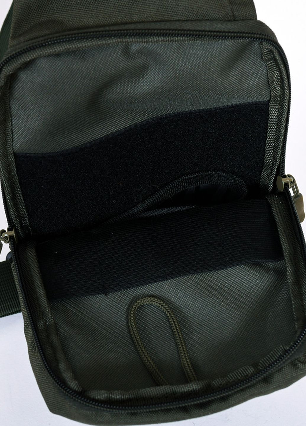Мужская сумка через плечо нагрудная с кобурой для скрытого ношения оружия и с карманами цвет Olive No Brand (260597002)