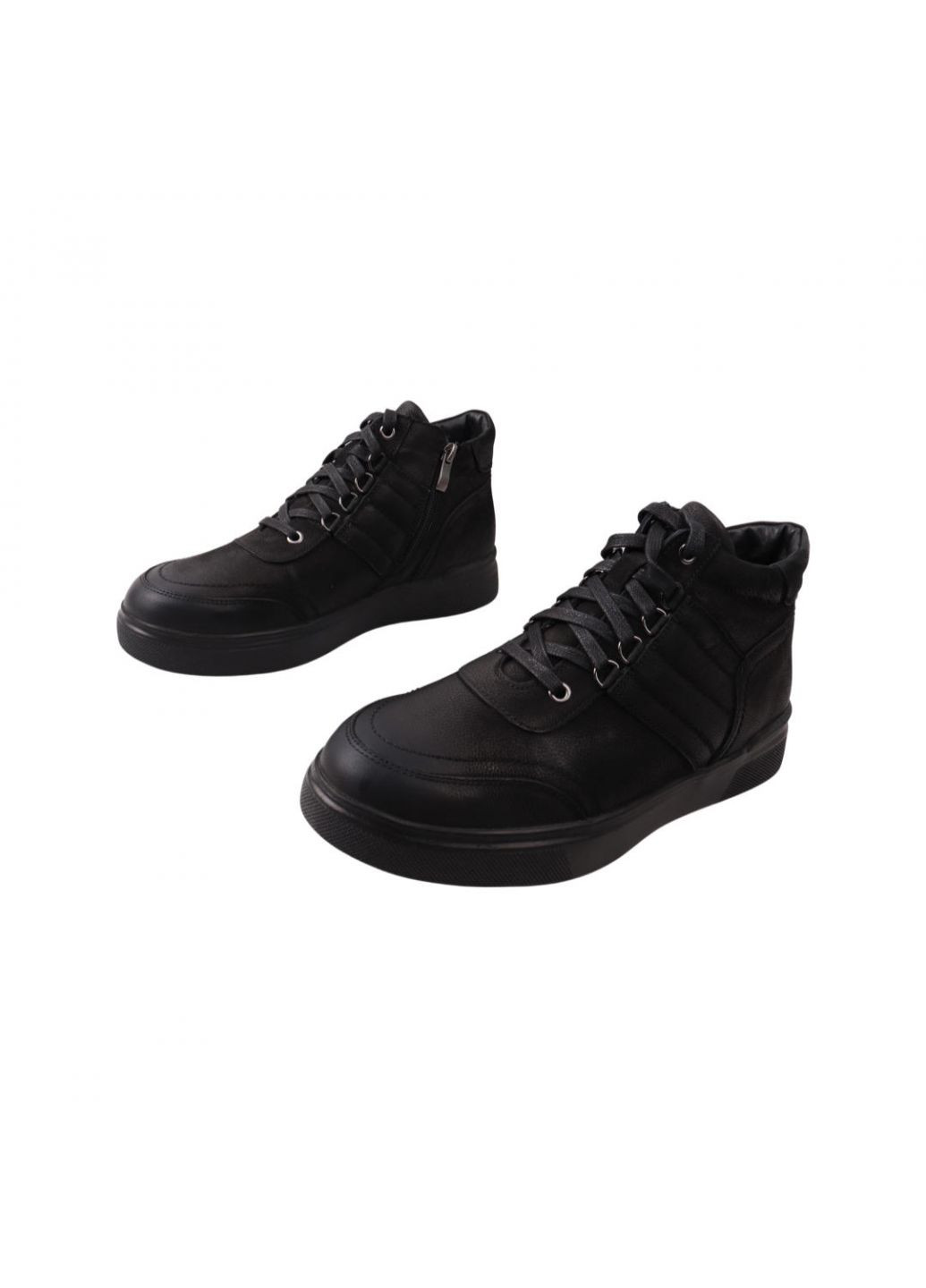 Черные ботинки мужские черные нубук Mida
