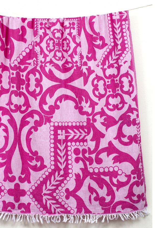 Barine полотенце pestemal - voyage 90*160 фиолетовое орнамент фиолетовый производство - Турция