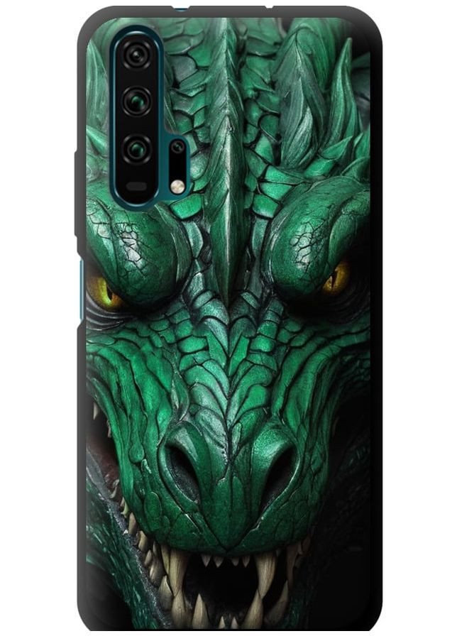 TPU чорний чохол 'Зелений дракон v2' для Endorphone Huawei Honor 20 Pro (275650392)