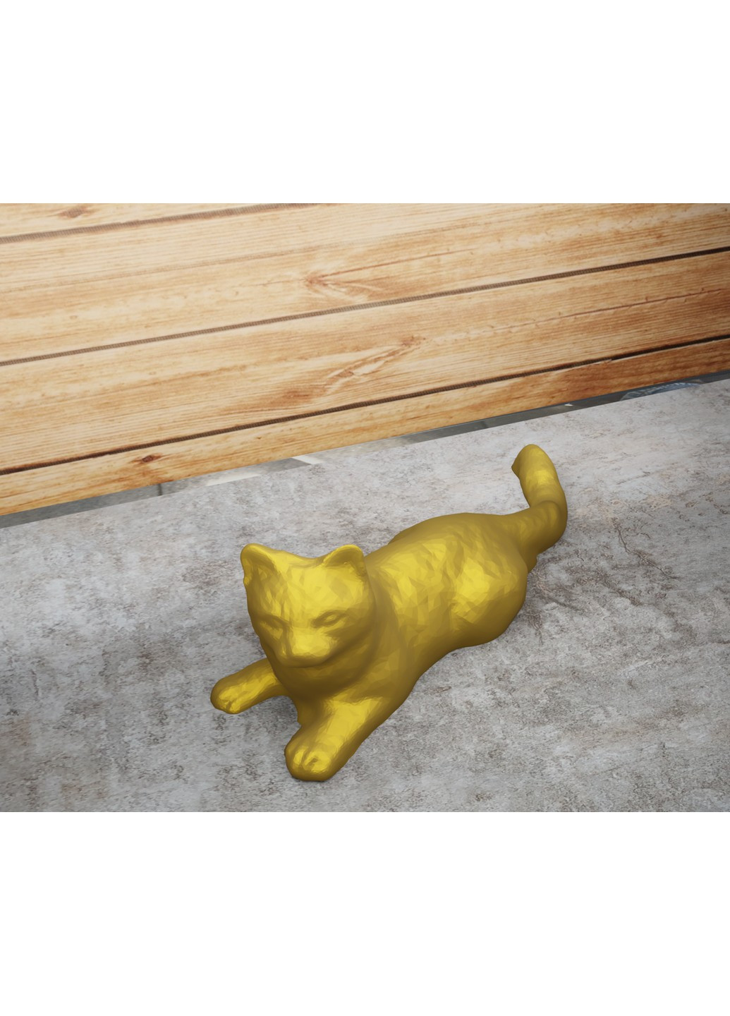 Статуетка лежача кішка з довгим хаостом ЗаСвіт (261555223)