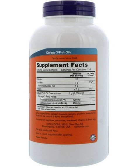 Super Omega EPA 1200 mg 360/240 240 Softgels Now Foods (256723976)