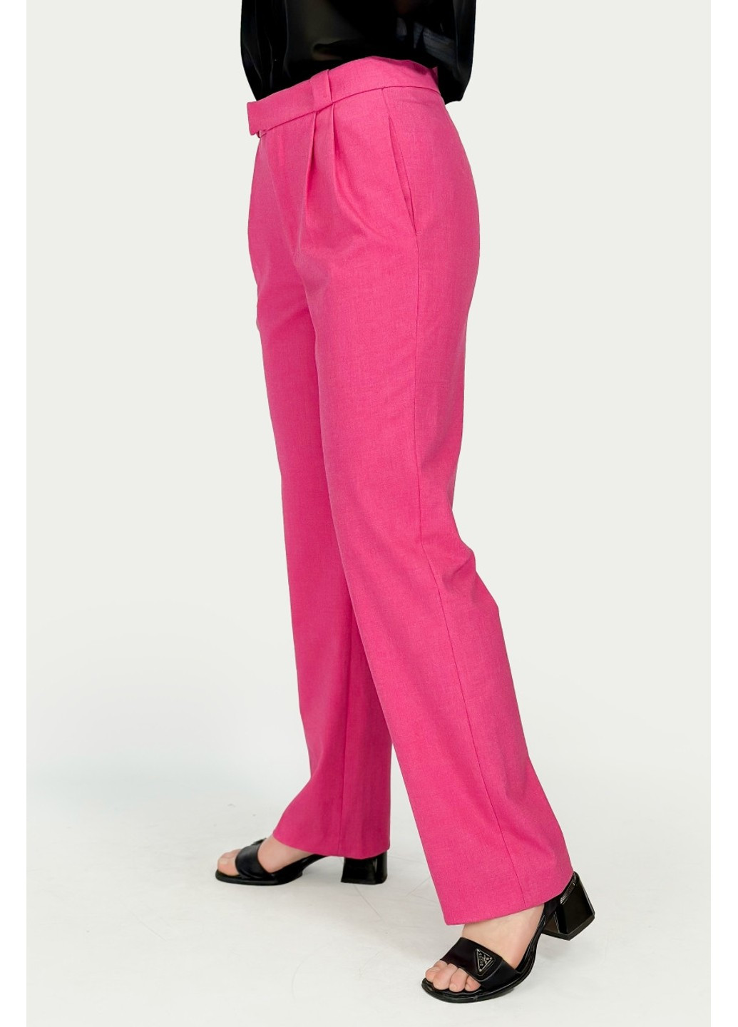 Розовые кэжуал летние прямые брюки Zara