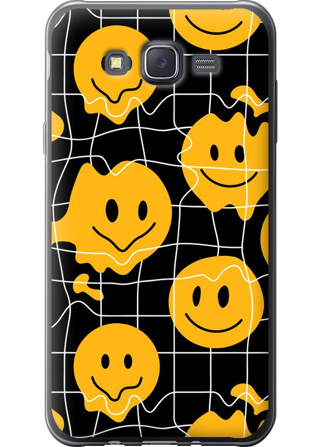 Силиконовый чехол 'Смайлы v3' для Endorphone Samsung Galaxy J7 J700H (258215805)