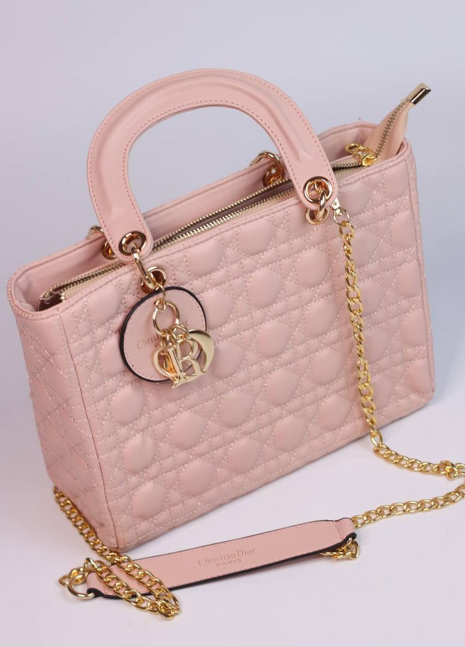 Сумочка з лого Christian Dior Lady pink Vakko (273747685)