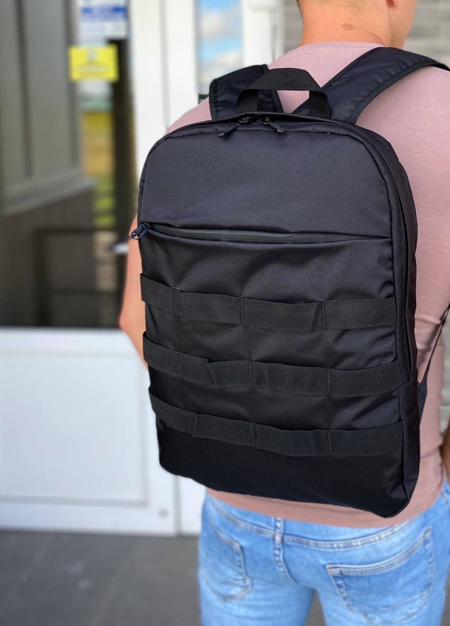 Тактичний чоловічий рюкзак чорного кольору Tactical No Brand (258330398)