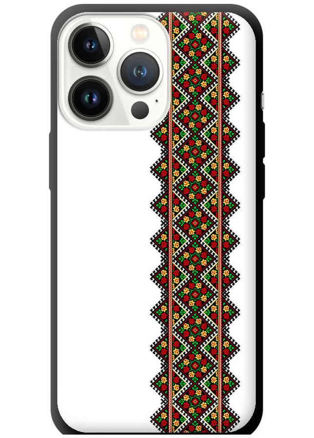 TPU чорний чохол 'Вишиванка 17' для Endorphone Apple iPhone 13 Pro (269357871)