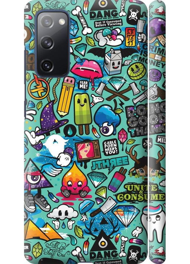 3D пластиковий матовий чохол 'Стікер бомбінг 1' для Endorphone Samsung Galaxy S20 FE G780F (257954285)