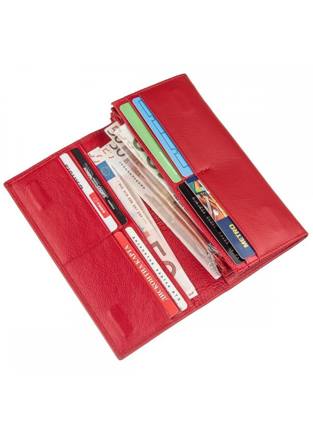 Жіночий червоний гаманець з натуральної шкіри ST Leather 20093 ST Leather Accessories (262453747)