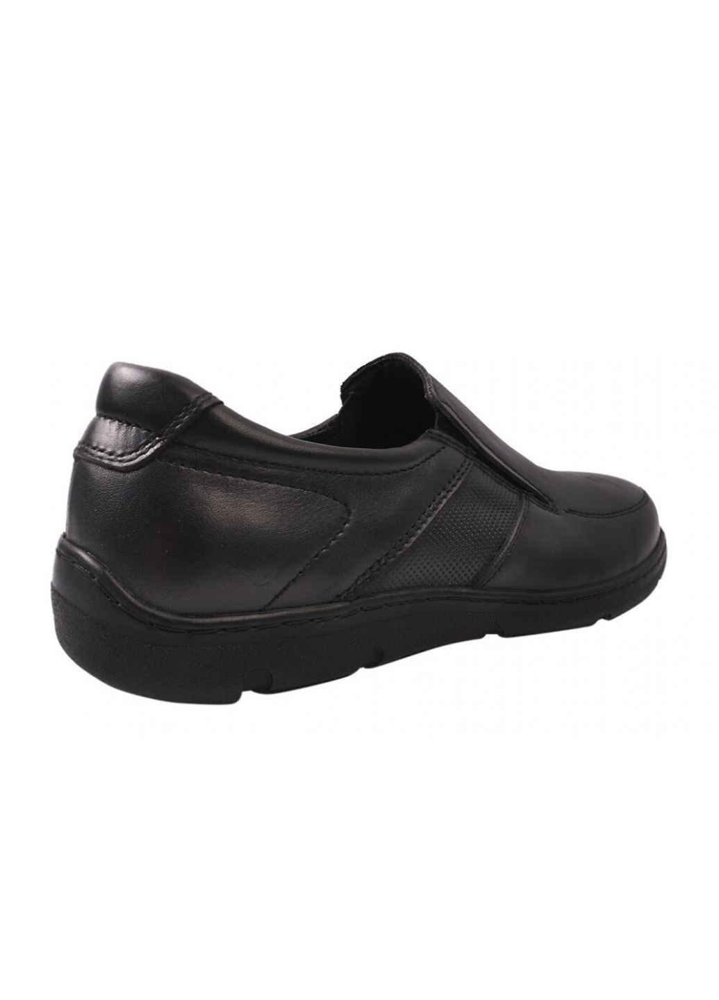 Черные туфли мужские из натуральной кожи, на низком ходу, черные, украина Konors