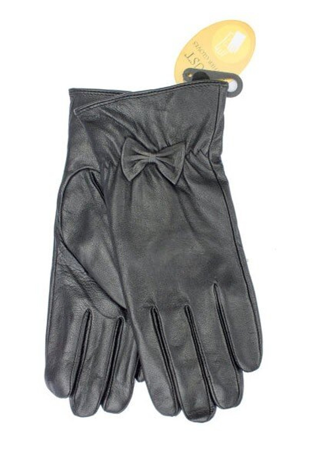 Черные женские кожаные перчатки S Shust Gloves (266142995)