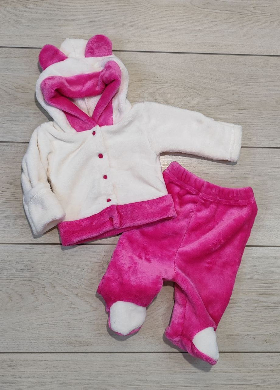 Розовый демисезонный костюм для девочки молочно- розовый Витуся