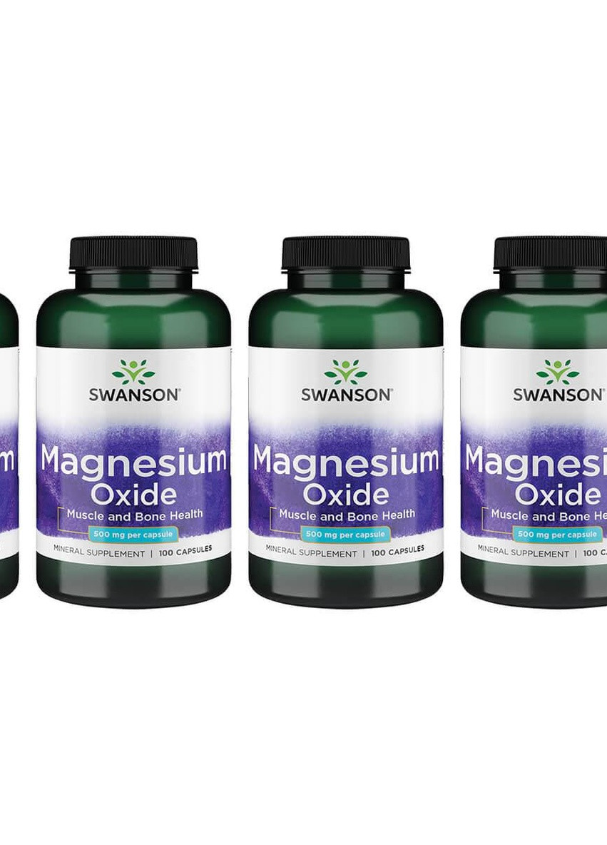 Оксид магния Magnesium Oxide 500 mg 100 Caps Swanson (257259121)
