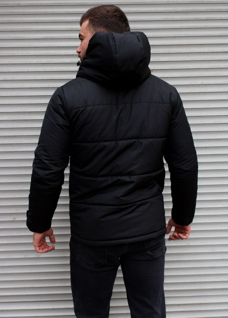 Чорна демісезонна утеплена куртка на осінь-теплу зиму Vakko