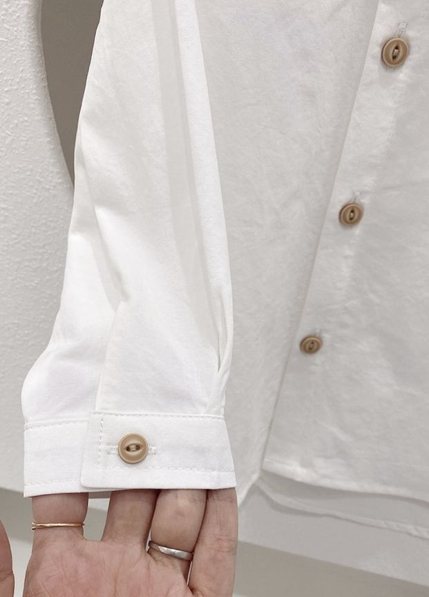Біла асиметрична катонова сорочка на хлопчика Kacady (265215780)