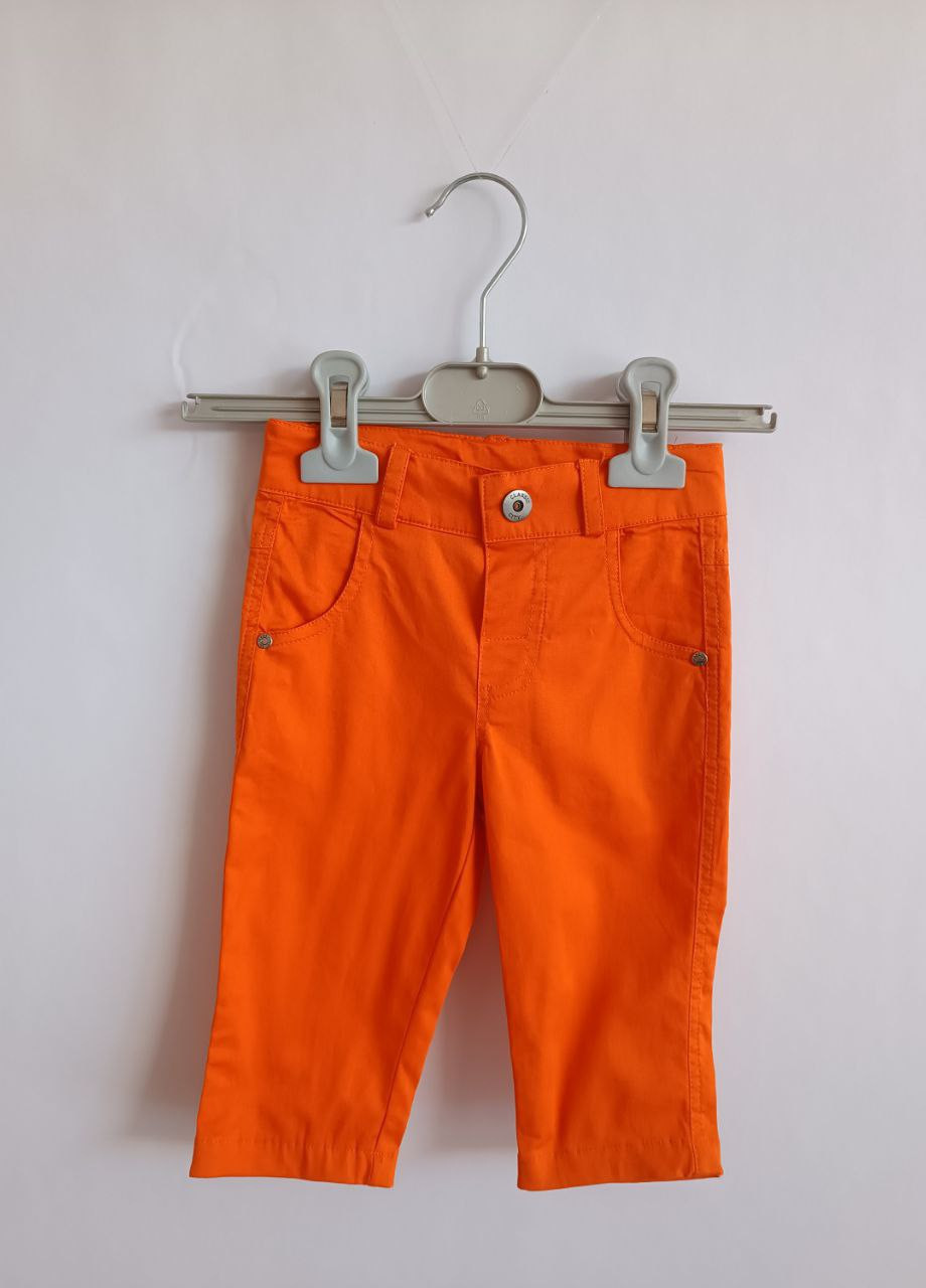 Оранжевые джинсовые демисезонные прямые брюки Marasil
