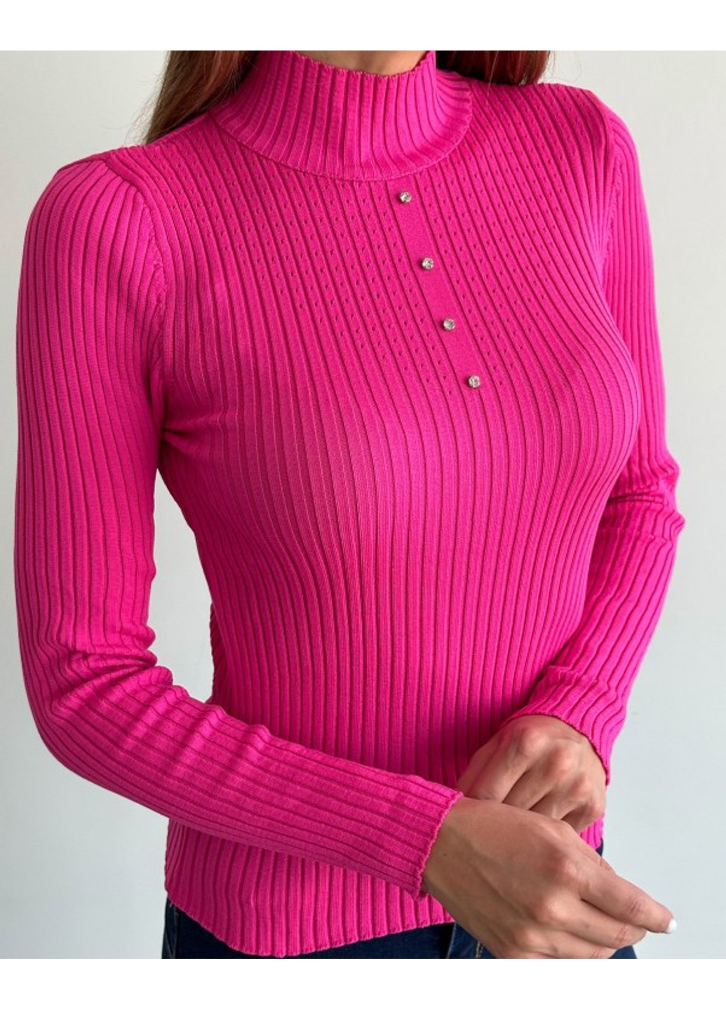 Малиновый свитера wn20-553 малиновый ISSA PLUS