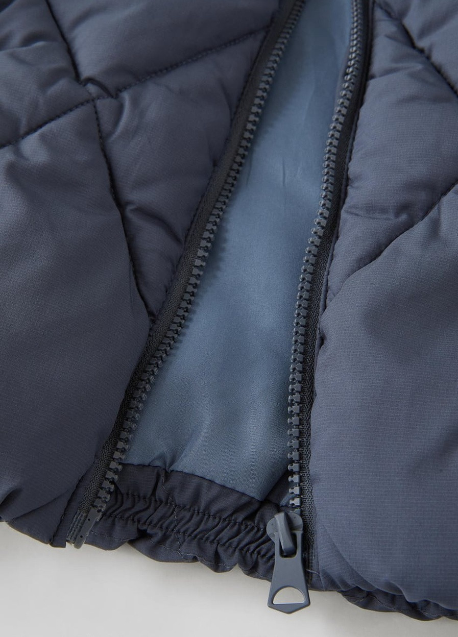 Темно-синяя демисезонная куртка бомбер для мальчика демисезонная 8610 152 см темно-синий 64033 Zara