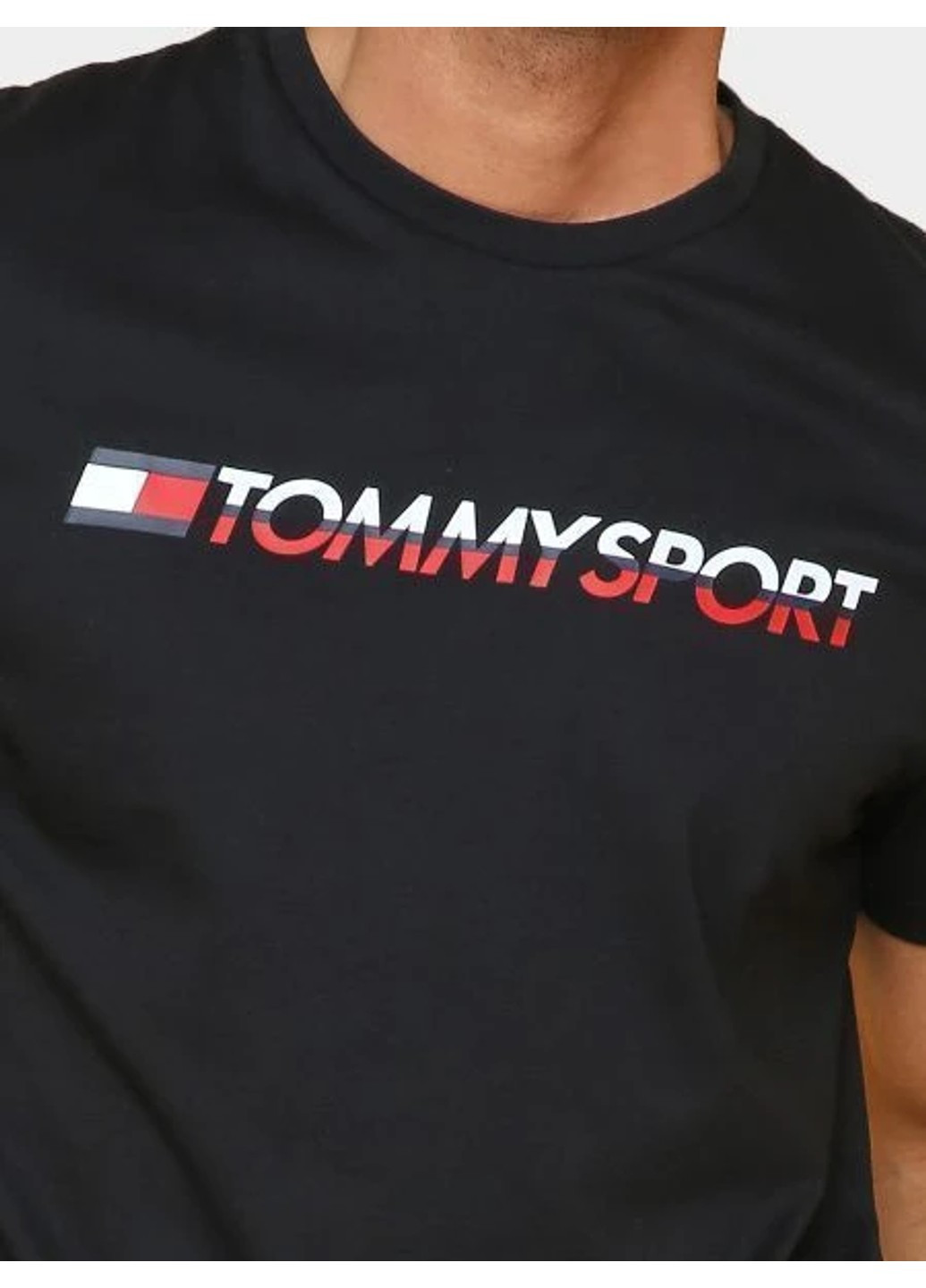 Чорна футболка чоловіча tommy sport Tommy Hilfiger