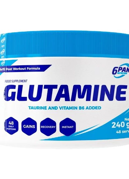 Глютамин 6Pak Glutamine 240 g (Pure) 6PAK Nutrition (269450448)