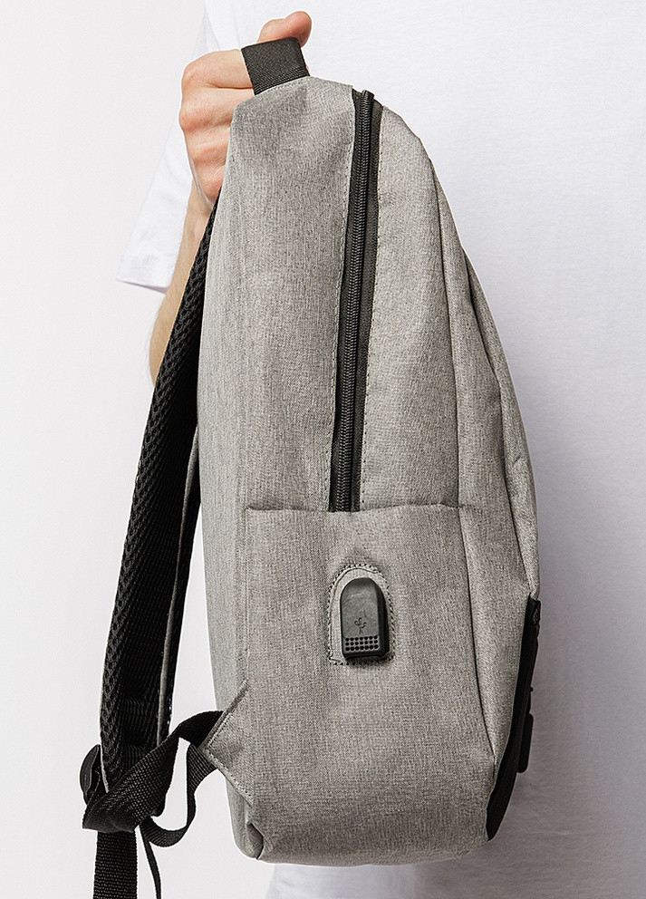 Набір 3в1 спортивний рюкзак, сумка, косметичка для чоловіків колір сірий ЦБ-00219389 No Brand (259785908)