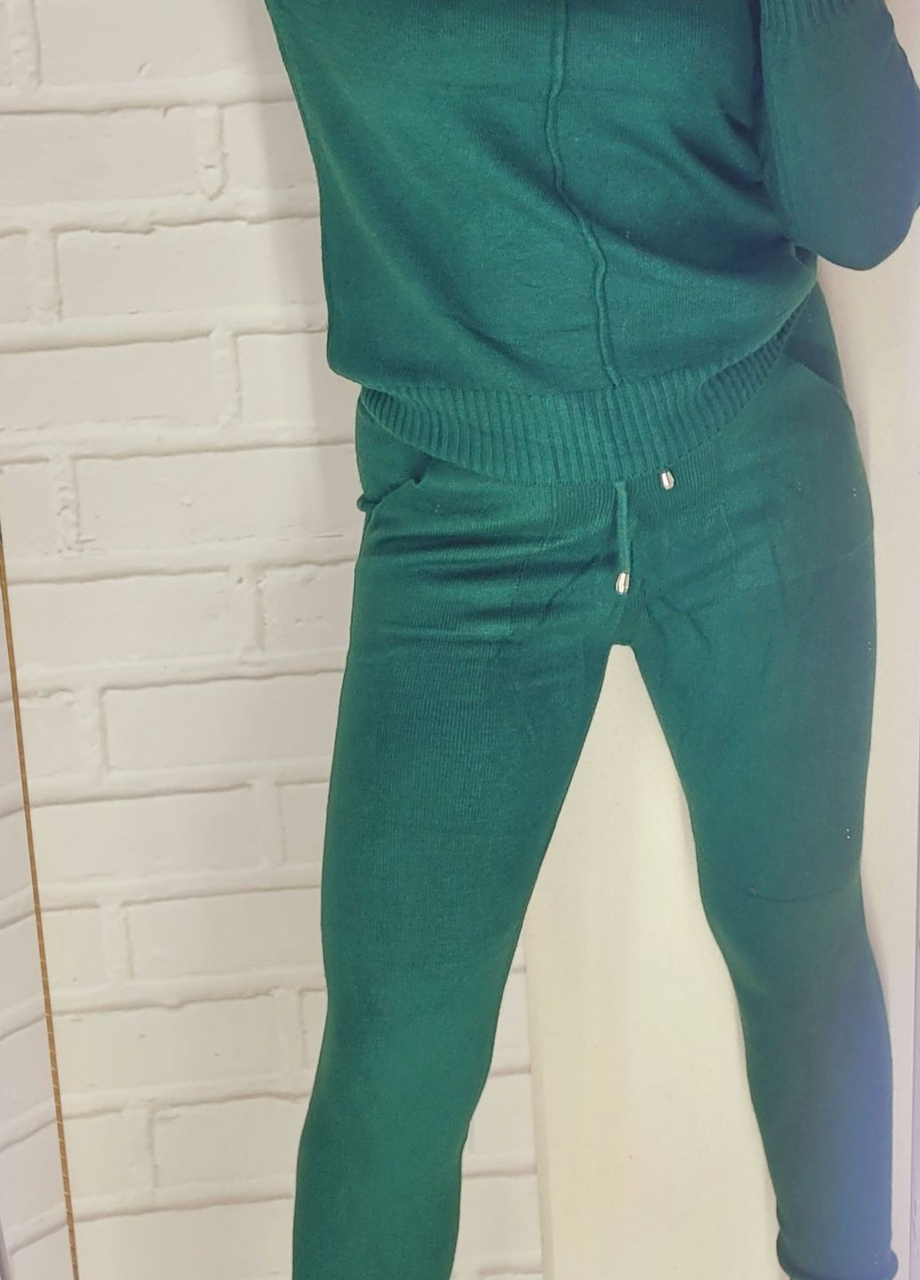 Костюм ангоровий кофта с горловиною штани зелений You Best (267321627)