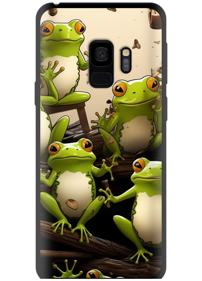 TPU черный чехол 'Жабки' для Endorphone Samsung Galaxy S9 (266910594)