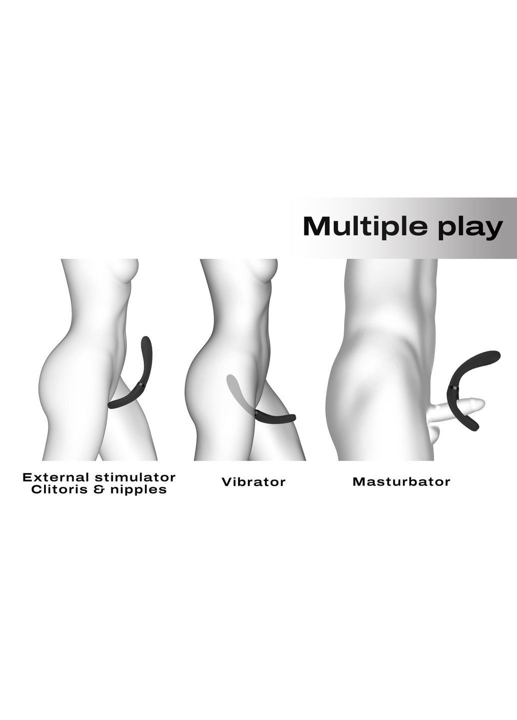 Вібратор-стимулятор INFINITE JOY BLACK, багатофункціональний, унісекс Dorcel (269007152)