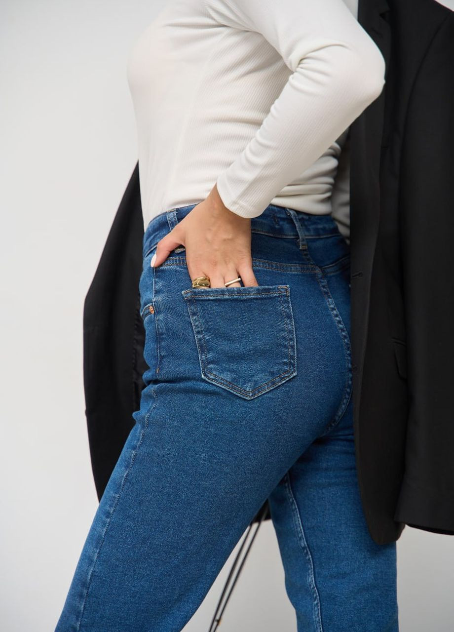 Женские брюки МОМ цвет темно синий р.25 443241 New Trend (266424136)