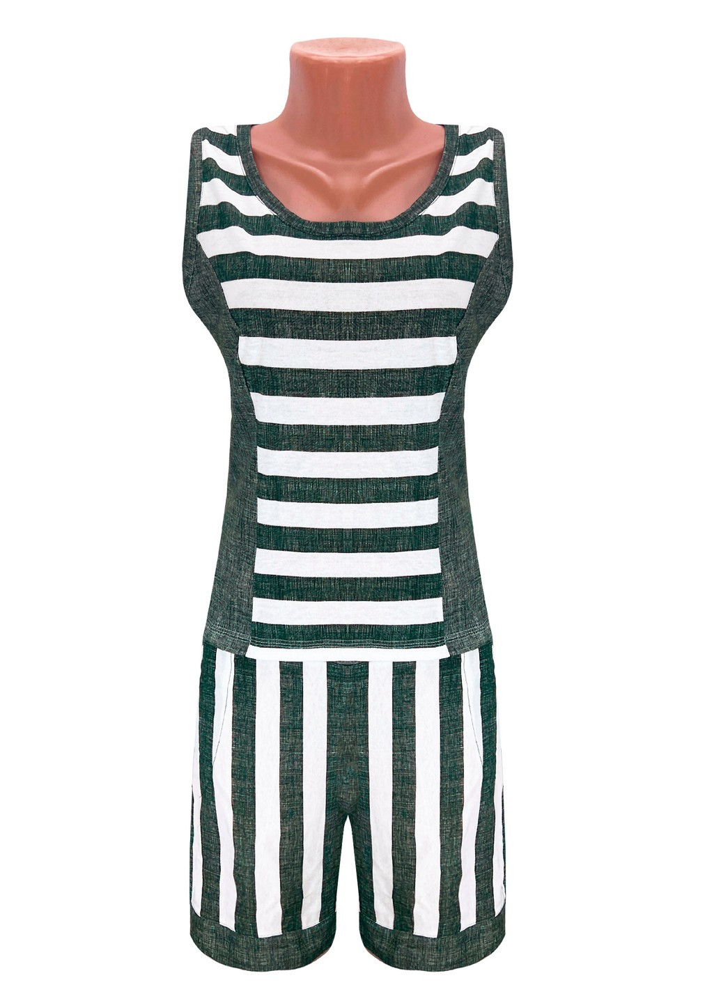Комплект майка с шортами полоска Жемчужина стилей 1241 (259906875)